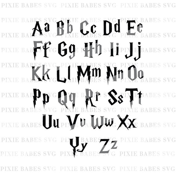 Download Harry Potter SVG, Harry Potter Font, Harry Potter Alphabet ...