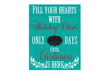 Christmas Countdown svg png dxf pdf christmas holiday digital file
