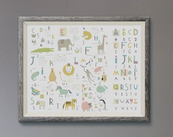 Nursery Wall Art, Alphabet Print, Alphabet Nursery Prints, Alphabet Poster, Nursery Prints, Nursery Art, Nursery Wall Art Prints, Nursery