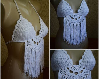 Crochet halter top, spring top, summer top, yoga top, festival wear, crochet summer top, in white