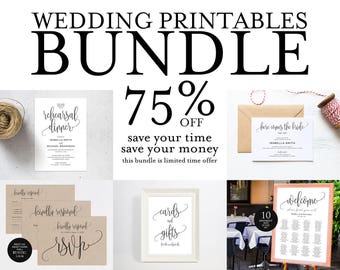 wedding invitation template, wedding program template, wedding sign, rehearsal dinner, seating chart sign, wedding menu, bridal shower, SD2A