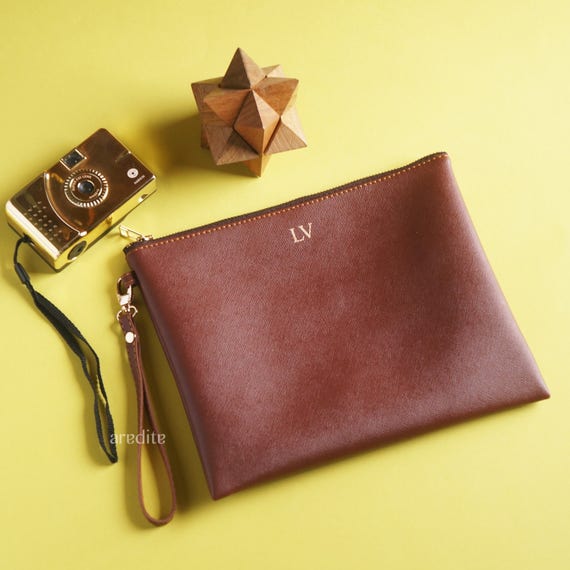 personalized gift monogram clutch saffiano poly leather for personalized gift monogram clutch saffiano poly leather for