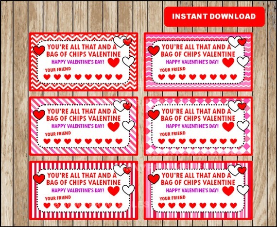 Printable Happy Valentine's Day cards You're all that