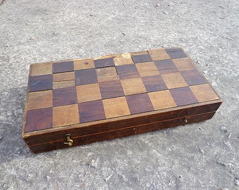 Antique Wooden Chess Board Very Old Soviet Antique Wooden Chess Board Very Old Soviet