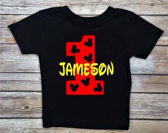 Mickey Mouse Birthday Shirt - First Birthday Shirt, Mickey Mouse Birthday, Disney Shirts, Mickey Mouse Shirt, Disney Birthday Boy