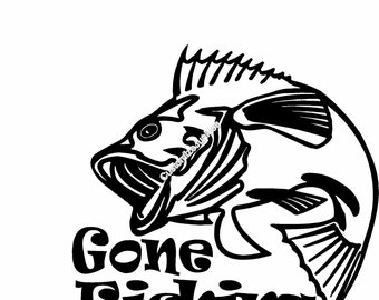 Download Gone fishing decal | Etsy