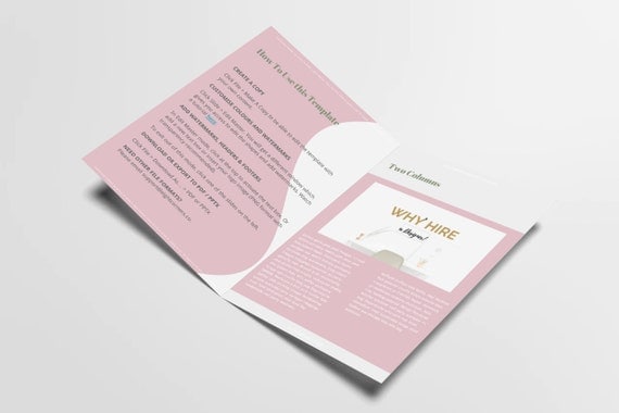 eBook Template Minimalist | Rose Pink | Customizable Template | Google Docs / Windows Word DOCX / Mac Pages / A4 / Letter Available