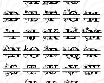 Regal Split Monogram SVG,Circut, Monogram SVG, Monogram alphabet, SVG Fonts, Cricut Fonts Cut table Design,svg,dxf,png Instant Download