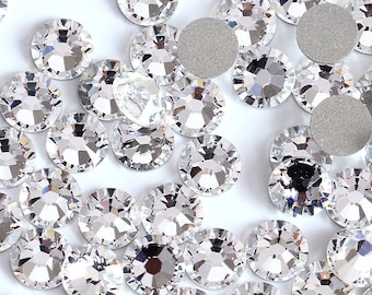 100 pcs Crystal SS3 SS4 SS5 SS6 SS8 SS10 Rhinestones Type Swarovski Nail Art Flat Back Stones Non Hotfix Gems Trendy Style Crystals Zircon