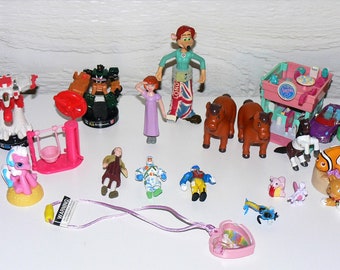 Small Toys Mixed Lot, Polly Pocket, Gi Joe, Pokemon, Fast Food, etc.