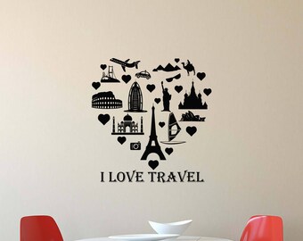 travel wall decal  etsy