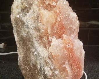 Natural Himalayan Salt Lamp Ionic Air Purifier Rock Crystal 16.5 pounds! - night light