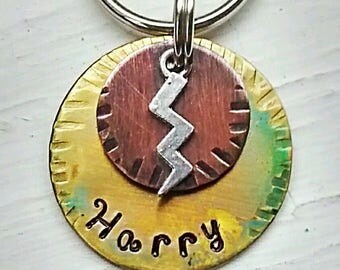 Dog Tags - Pet ID - Cat Tag - Pet Accessories - Collar Tag - Pets - Pet Tag - Metal ID - Custom ID Tag - Personalized Pet Tags - scar bolt