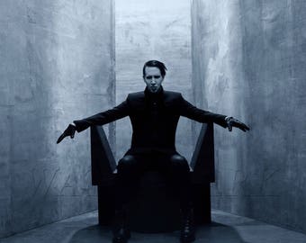 Marilyn Manson, Marilyn Manson Print, Marilyn Manson Poster, Marilyn Manson Art, Music Wall Art, Gothic, 8x10, 11x14, 16x20 (JS1434)
