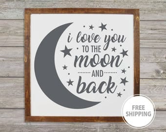Love You To The Moon And Back Wall Art i love you to the moon and back wall art | etsy Love You To The Moon And Back Wall Art i love you to the moon and back wall art | etsy