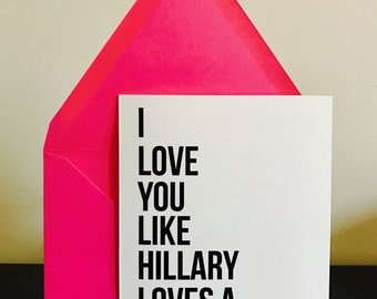 Hillary Clinton, Greeting Card - Pantsuit