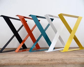 Metal Table Legs,Beautiful Modern Look,X Shaped,Custom Sizes,Any Color,Handmade.