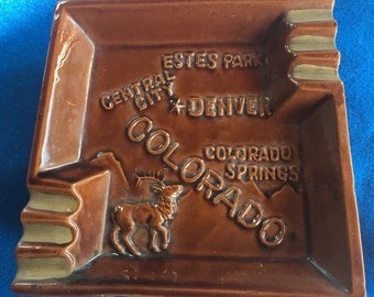 Vintage Colorado Souvenir Ashtray
