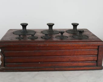 Vintage Weight Set, Counterbalance Weight Set, Scale Weights