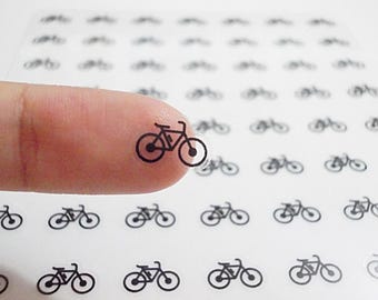CLEAR Bicycle Planner Stickers, Bike Stickers, Sport Stickers, Erin Condren Planner Stickers, Happy Planner Stickers, Transparent (st259s)