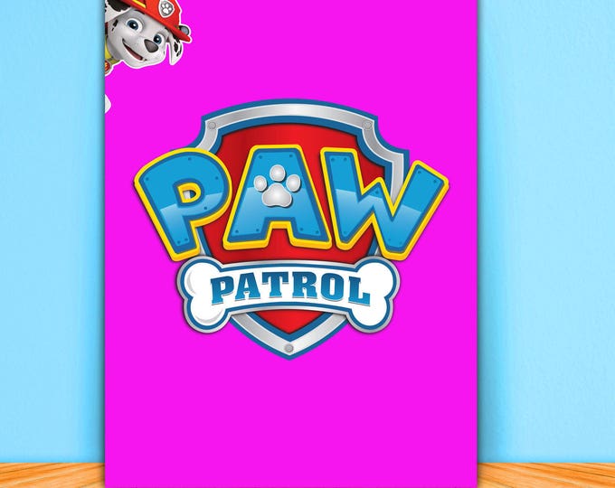 Paw patrol pink invitation girl invitation paw patrol girl Printable Invitation Digital file Disney Invitation Paw Patrol invite party