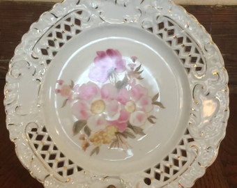 Decorative Gold Leafed Botanical plate