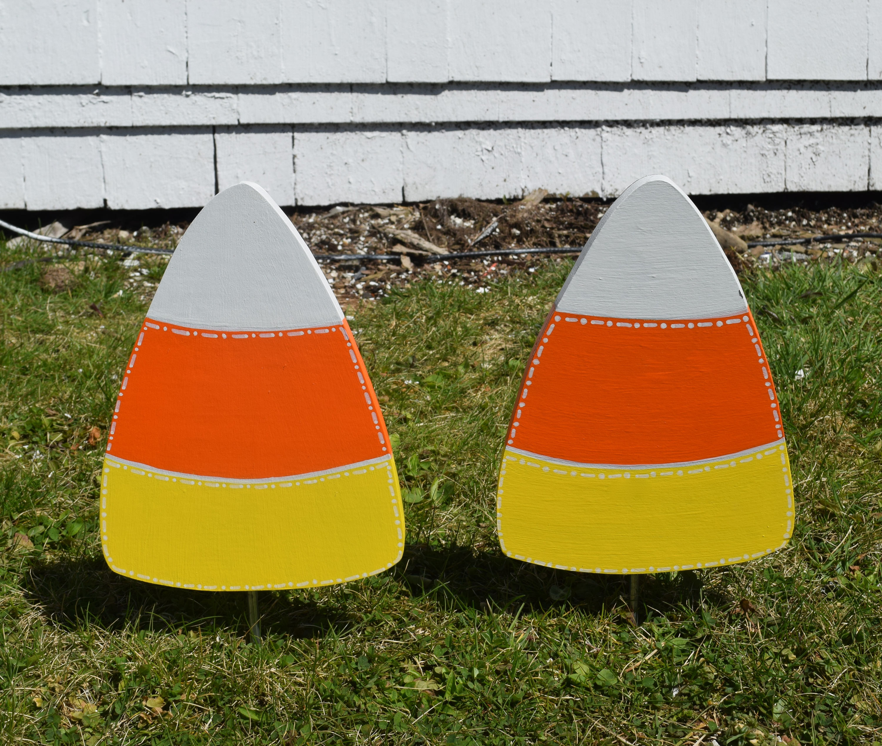 1 Classic Candy Corn Yard Stake Halloween Outdoor Yard
