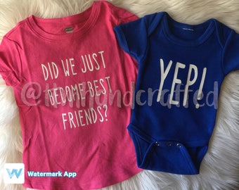 Did we just become best friends? YEP! Set // matching kids set // newborn matching set // brother sister clothing set
