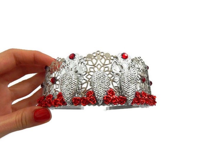 Silver crown, head crown, princess crown adult, princess tiara, rhinestone tiara, rhinestone crown, medieval tiara, dolce gabbana accessorie