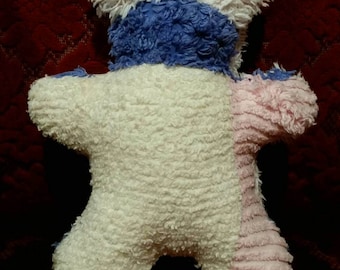 Scrappy Patchwork Vintage Chenille Baby's Teddy Bear