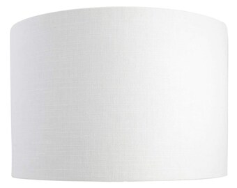 Leanne WHITE Linen Style Cylinder / Drum Lampshades / Pendant Shade / Table