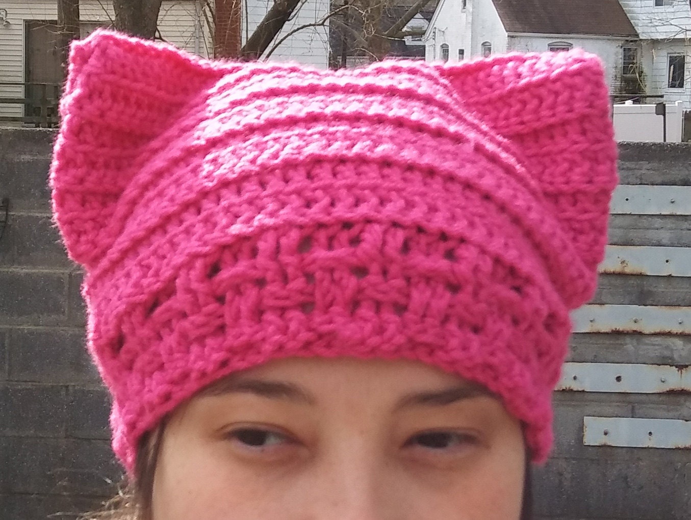 Crochet Pussyhat Hat Medium Or Large