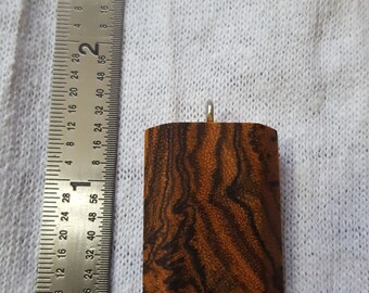 Geometric Bocote Wood Pendant