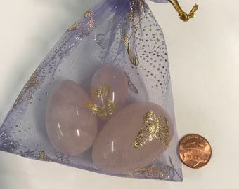 Rose Quartz Yoni eggs- Set of 3