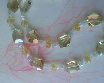 Iced lemonade crystal necklace, very sparkly.