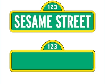 Sesame Street Sign and Blank Sign only - svg, dxf, eps, png, Pdf - Cricut Explorer - Silhouette Cameo-
