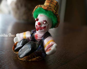 Nightmare, Clown, Horror, Goth, Blood, Gore, Halloween, Recreated, Art, Doll,