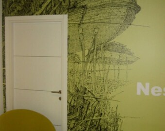 Nest, wall sticker of a painting by an israely artist - price set by size
