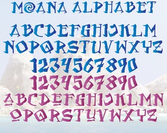 moana font etsy