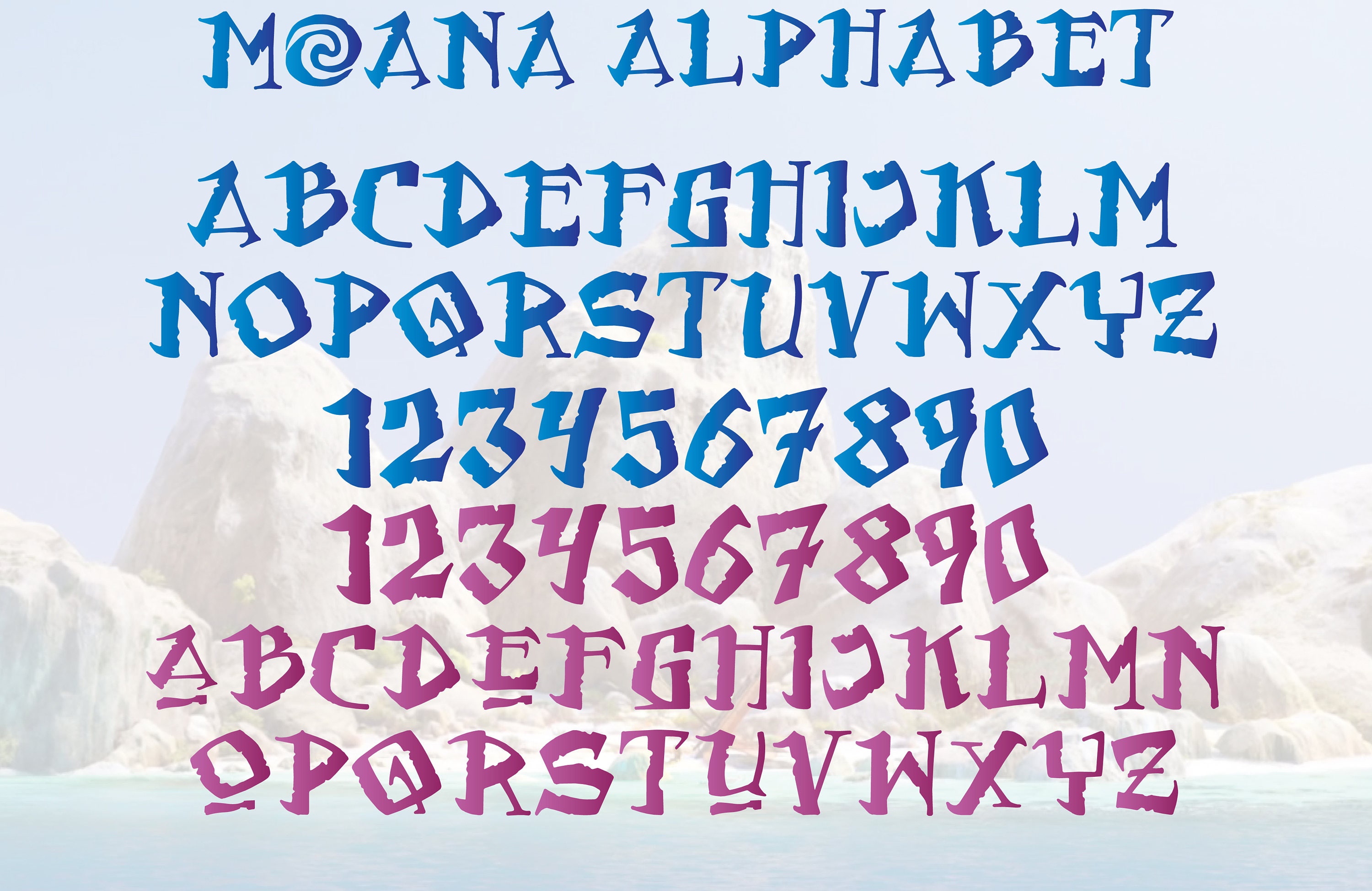 moanas font fontspace.