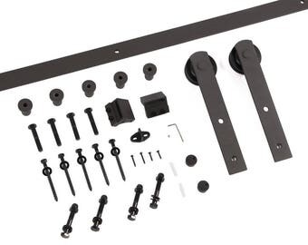 Kit Porta Scorrevole SANKEYTEW Per Fienile - Legno, 120 Kg, Rotaia 1.2m, Con Rulli E Guida