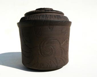 jewelry box black stoneware