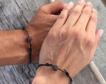 Couples Bracelet Couples Jewelry Matching Bracelet Leather Wrap Bracelet Him and Him Bracelet Him and Him Jewelry Gift for Husband Bracelet