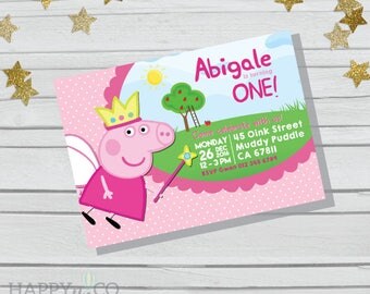 DIGITAL Peppa Pig Birthday Invitation / Peppa Pig Invitation Birthday / Peppa Birthday Invitation / Pig Birthday Invitation / Peppa Pig
