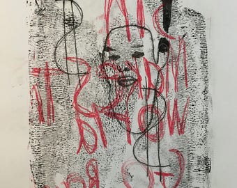 Sin makes the world go round, 2016, Monoprint, Monotype, Modern Art, Contemporary Art, A4