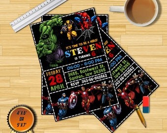 Superhero,Superhero Invitation,Superhero Avenger Birthday Invitation,Avenger Invitation,Boy Invitation,Birthday Invitation,Invitation,Invite