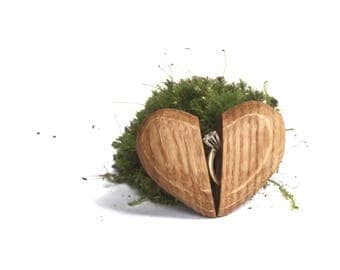Oak Proposal Ring Box, Slim Engagement Ring Box, Thin Engagement Ring Box, Oak Engagement Ring Box, Oak Heart Box, Oak Ring Box, Wooden Box