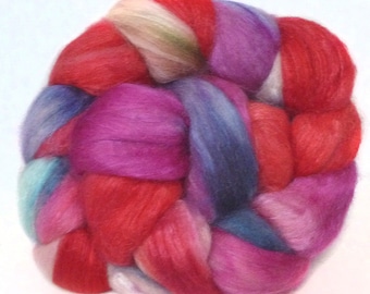 BABY CAMEL SILK handdyed luxury roving top spinning fiber 3.5 oz