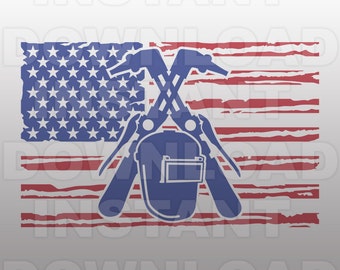 Free Free American Flag Welder Svg 686 SVG PNG EPS DXF File