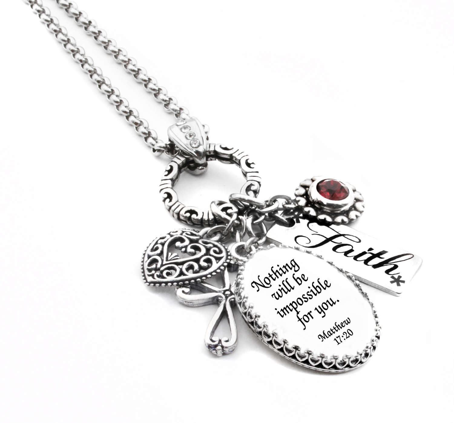 Custom Bible Verse Necklace Inspirational Christian Jewelry